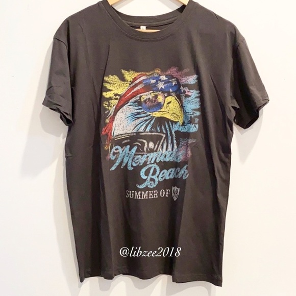 Mermaid Beach Eagle Island Boho Graphic Tee - Picture 11 of 12